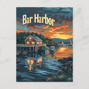 Bar Harbour Vintage Postcard