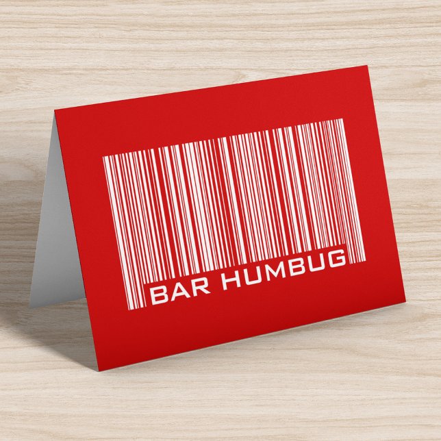 Bar Humbug - Anti Christmas Bar Code Holiday Card (Creator Uploaded)