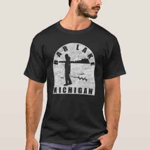 Bar Lake Ice Fishing Michigan T-Shirt