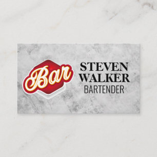 Bar Logo   Restaurant Industry Appointment Card