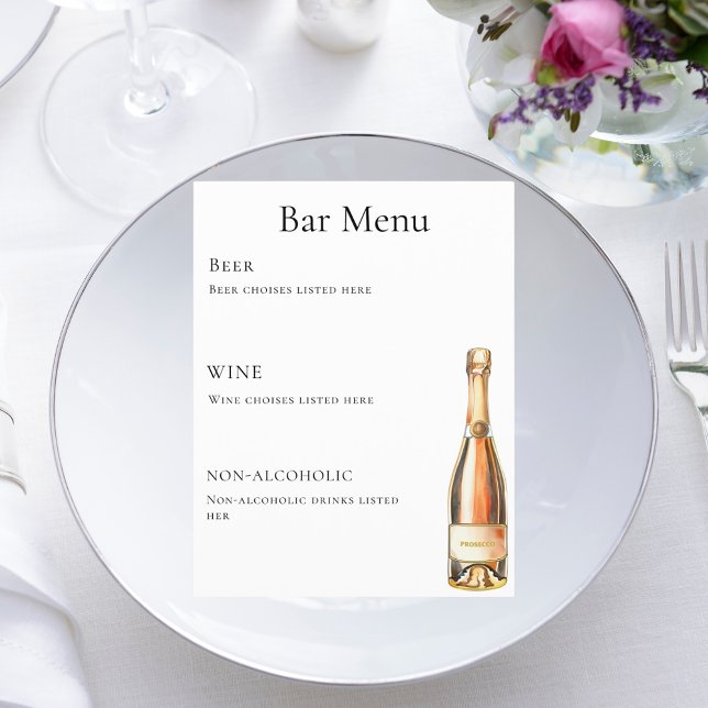 Bar menu bottle wine prosecco (Creator Uploaded)