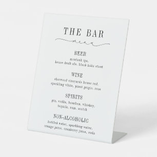 Bar Menu List Pedestal Sign