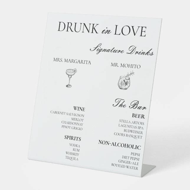 Bar Menu Pedestal Sign (Front)
