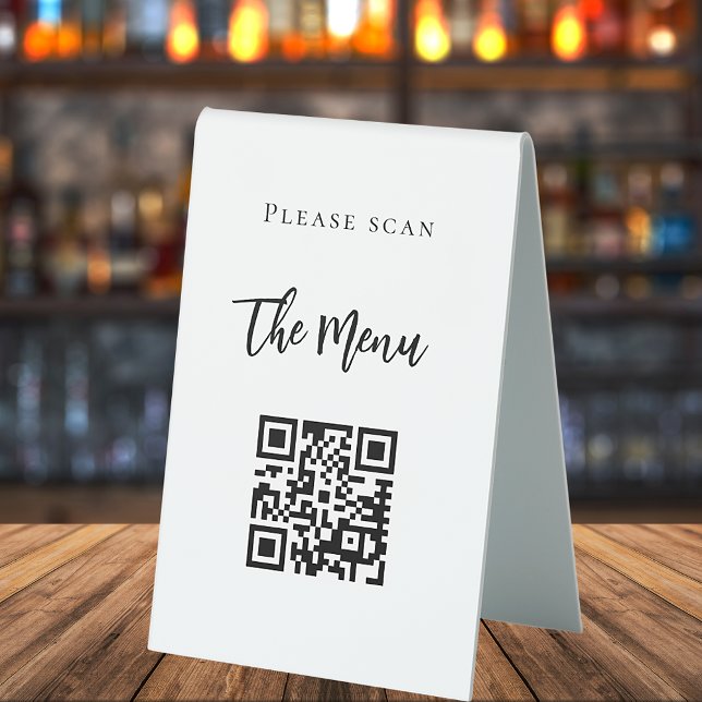 Bar menu QR code white simple (Creator Uploaded)