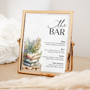 Bar Menu Storybook Shower Sign