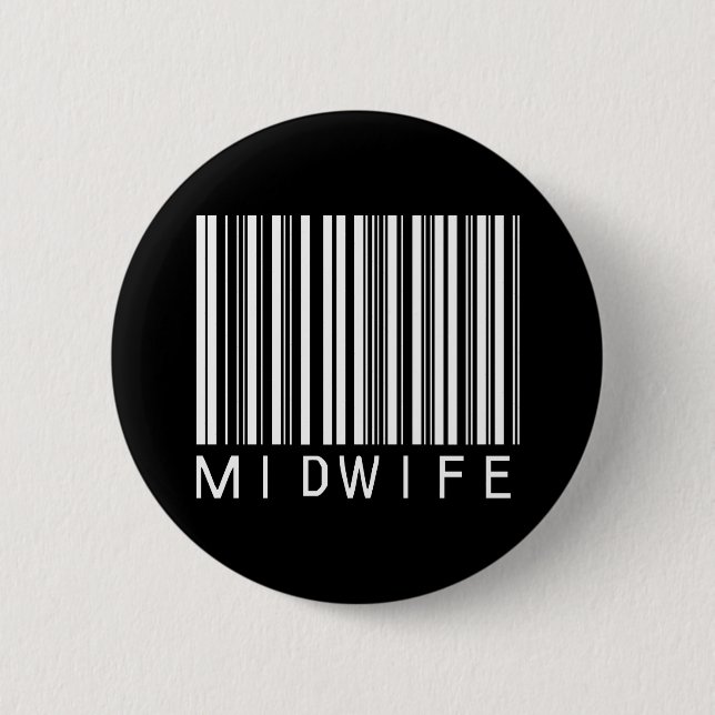 BAR MIDWIFE DARK 6 CM ROUND BADGE (Front)