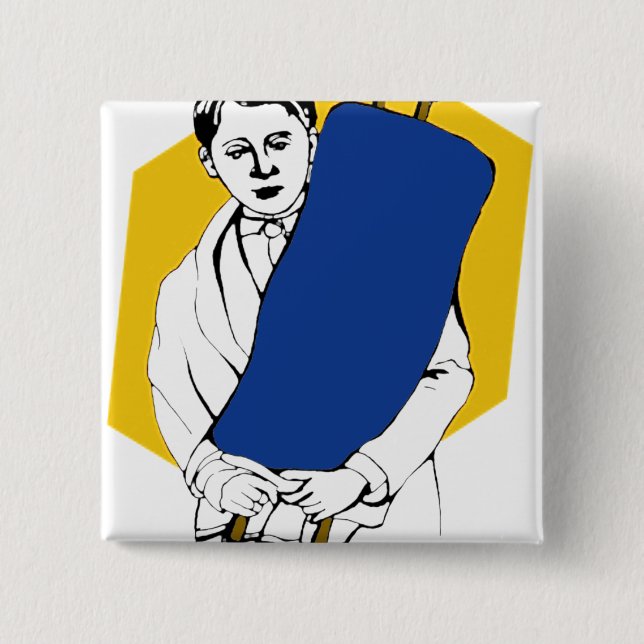 Bar MItzvah 15 Cm Square Badge (Front)