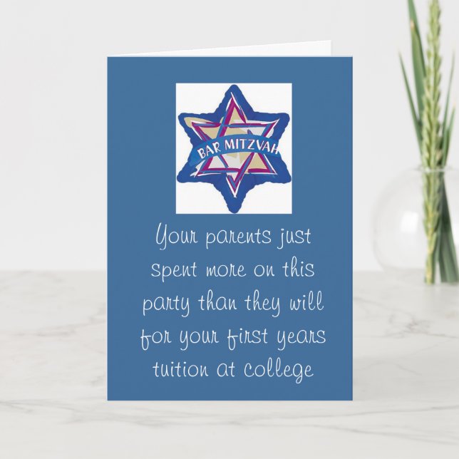 Bar Mitzvah 3 Card (Front)