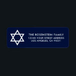 Bar Mitzvah and Bat Mitzvah Blue Address Return Address Label<br><div class="desc">Bar Mitzvah and Bat Mitzvah Blue Address</div>