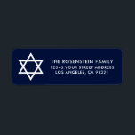 Bar Mitzvah and Bat Mitzvah Blue Address Return Address Label<br><div class="desc">Bar Mitzvah and Bat Mitzvah Blue Address</div>
