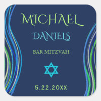 Bar Mitzvah Blue and Green Prayer Shawl