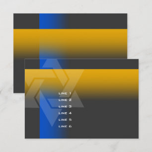 Bar Mitzvah Blue and Yellow on Any Colour Card
