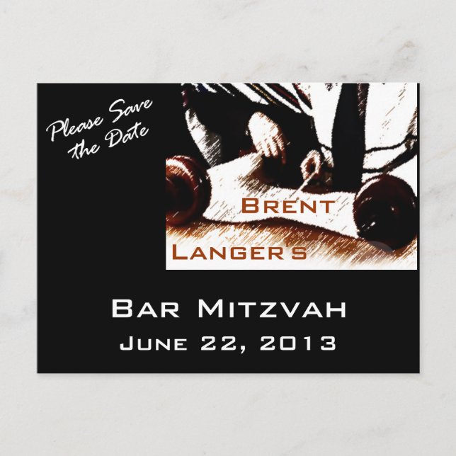 Bar Mitzvah  Boy Postcard (Front)