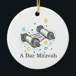 Bar Mitzvah Ceramic Tree Decoration<br><div class="desc">Celebrate the holidays with this festive design.</div>