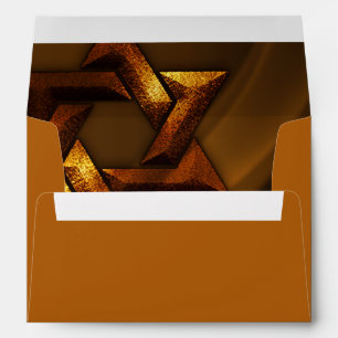 Bar Mitzvah Copper Star of David Envelopes