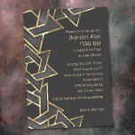 Bar Mitzvah Dark Grey Gold Star of David Invitation<br><div class="desc">Bar Mitzvah Dark Grey Gold Star of David
Bar Mitzvah and Bat Mitzvah invitation sets designed by Umua. Printed and shipped by Zazzle or its partners.</div>