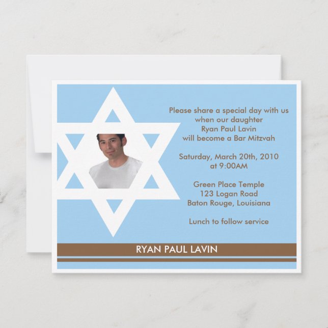 Bar Mitzvah Invitation (Front)