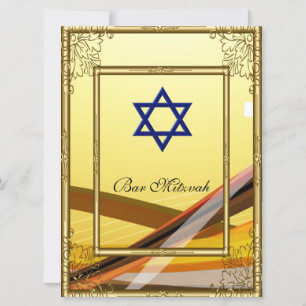 Bar Mitzvah Invitation Gold 2