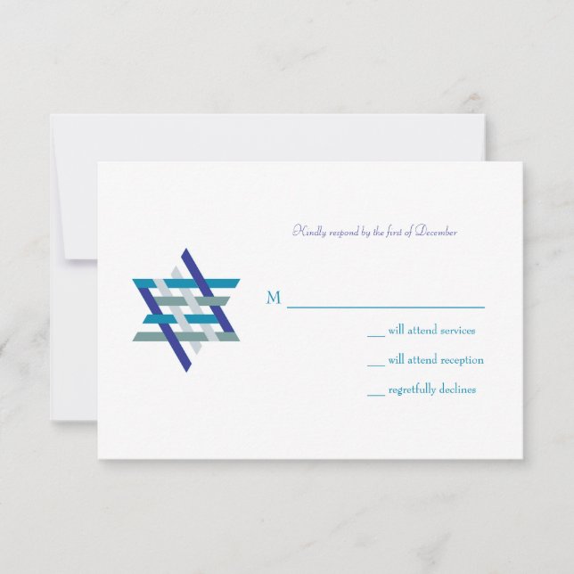 Bar Mitzvah Invitation | Response Card (Front)