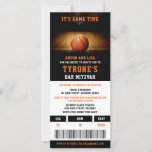 Bar Mitzvah Invitations | Basketball Ticket<br><div class="desc">Mazel Tov! Celebrate your child’s Bar Bat Mitzvah with this modern and fun invitation design. Easily personalise this basketball themed Bar Mitvah Invitation template with your child’s event details.</div>