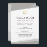 BAR MITZVAH INVITE simple modern cool grey<br><div class="desc">by kat massard >>> www.simplysweetPAPERIE.com <<< A simple, yet classy design for your son's BAT MITZVAH celebration. Wow your friends and family with this little number ;D Setup as a template it is simple for you to add your own details, add your photo or hit the customise button and you...</div>