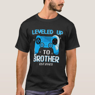 Bar Mitzvah Levelled Up To Brother Est 2023 Gamer  T-Shirt