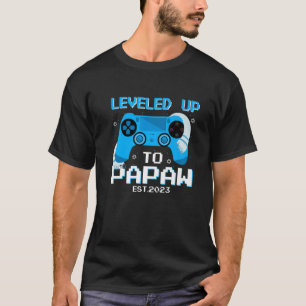 Bar Mitzvah Levelled Up To Papaw Est.2023 New Gran T-Shirt