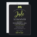 BAR MITZVAH modern gaming control black lime green Invitation<br><div class="desc">by kat massard >>> www.simplysweetpaperie.com <<< A super cute "Gaming theme" for your child's MITZVAH celebration. Love the design, but would like to see some changes - another colour scheme, product, add a photo or adapted for a different occasion - no worries simply contact me, kat@simplysweetPAPERIE.com - I am happy...</div>