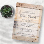 Bar Mitzvah Modern Rustic Wood Invitation<br><div class="desc">Composed of handwritten font on rustic wood background

This is designed by Select Party Supplies,  exclusive for Zazzle.

Available here:
http://www.zazzle.com/selectpartysupplies</div>