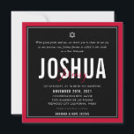 BAR MITZVAH modern sporty nfl football black red Invitation<br><div class="desc">by kat massard >>> kat@simplysweetPAPERIE.com <<< CONTACT ME for custom wording or to add any lines in Hebrew Love the design, but would like to see some changes - another colour scheme, product, add a photo or adapted for a different occasion - no worries simply contact me - I am...</div>