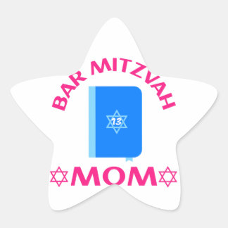 Bar Mitzvah Mum , Bar Mitzvah, Star of David  Star Sticker