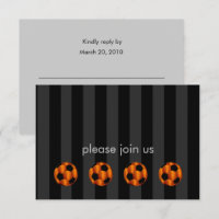Bar Mitzvah Orange and Black Soccer Ball