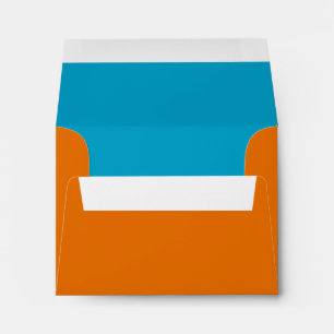 Bar Mitzvah Orange and Turquoise on Any Colour Envelopes