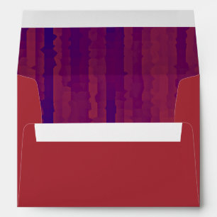 Bar Mitzvah Plum and Orange Techno Streaks Envelope