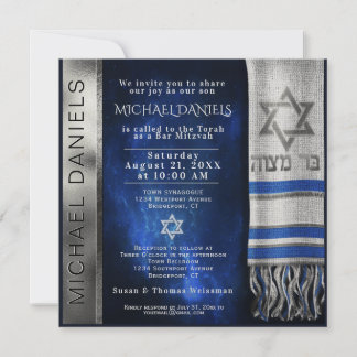 Bar Mitzvah Prayer Shawl Invitation