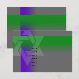 Bar Mitzvah Purple and Green on Any Colour Card