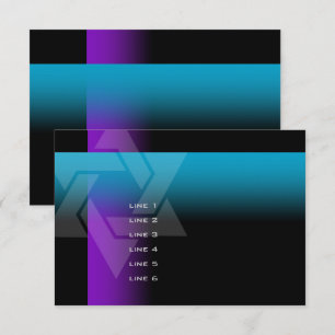 Bar Mitzvah Purple and Turquoise on Any Colour Card