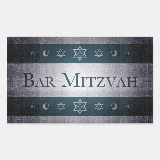 Bar Mitzvah Rectangular Sticker (Front)