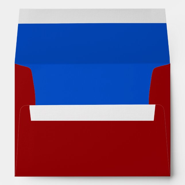 Bar Mitzvah Red and Blue on Any Colour Envelope (Back (Bottom))