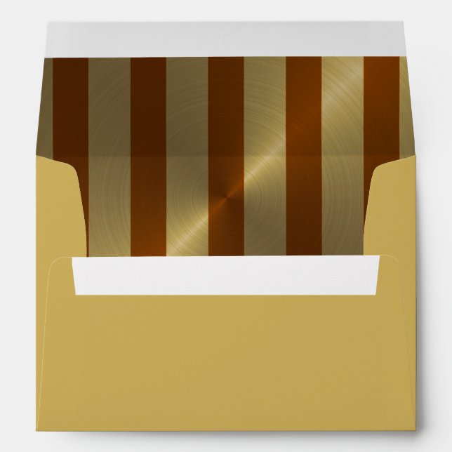 Bar Mitzvah Rust and Gold Stripe Star of David Envelopes (Back (Bottom))