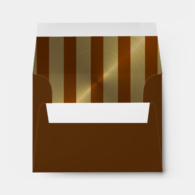Bar Mitzvah Rust and Gold Stripe Star of David Envelopes (Back (Bottom))
