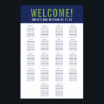 BAR MITZVAH SEATING CHART 18 tables navy green<br><div class="desc">by kat massard >>> WWW.SIMPLYSWEETPAPERIE.COM <<< - - - - - - - - - - - - - - - - A SEATING CHART is not only classy it is very handy to let your guest's know exactly where they are seated for your event. This is a lot simpler...</div>