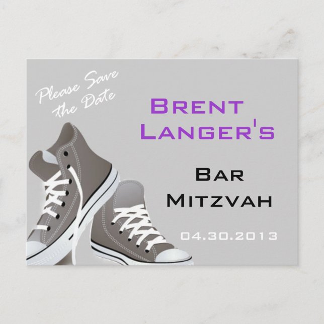 Bar Mitzvah Shoes Postcard (Front)