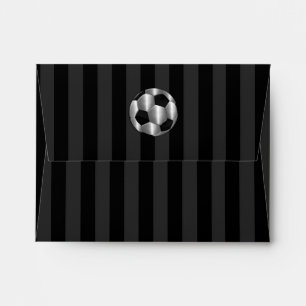 Bar Mitzvah Silver Soccer Balls Envelopes
