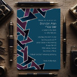 Bar Mitzvah Silver Teal Purple Star of David Invitation<br><div class="desc">Bar Mitzvah Silver Teal Purple Star of David
Bar Mitzvah and Bat Mitzvah invitation sets designed by Umua. Printed and shipped by Zazzle or its partners.</div>