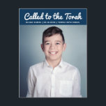 Bar Mitzvah Simple Custom Photo Invitation<br><div class="desc">Design is composed of sans serif typography and playful cursive script typography on a simple background. Add a custom horizontal photo.

Available here:
http://www.zazzle.com/store/selectpartysupplies</div>