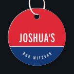BAR MITZVAH simple modern blue red football Favour Tags<br><div class="desc">by kat massard >>> https://linktr.ee/simplysweetpaperie <<<
A simple,  personalised tag just perfect for favour tags for your special event.</div>