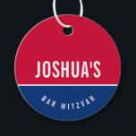 BAR MITZVAH simple modern blue red football Favour Tags<br><div class="desc">by kat massard >>> https://linktr.ee/simplysweetpaperie <<<
A simple,  personalised tag just perfect for favour tags for your special event.</div>