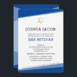 BAR MITZVAH simple modern royal blue gold star Invitation<br><div class="desc">by kat massard >>> www.simplysweetPAPERIE.com <<< A simple, yet classy design for your son's BAT MITZVAH celebration. Wow your friends and family with this little number ;D Setup as a template it is simple for you to add your own details, add your photo or hit the customise button and you...</div>