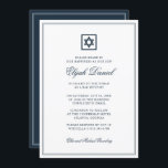 Bar Mitzvah Star of David Simple Frames Invitation<br><div class="desc">Composed of elegant serif and cursive script typography on frame with a star of David.

This is designed by Select Party Supplies,  exclusive for Zazzle.

Available here:
http://www.zazzle.com/selectpartysupplies</div>